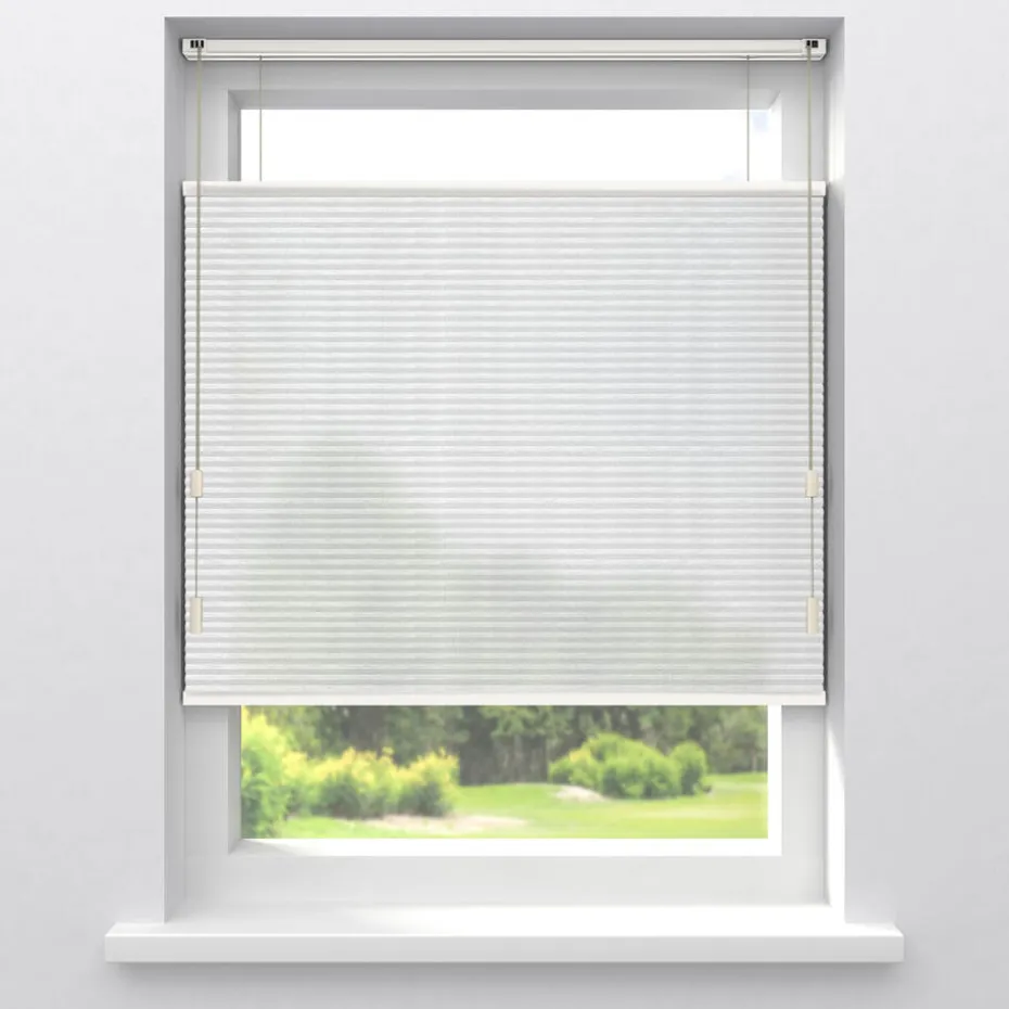 Fenstr Dubbel Plisségordijn Mia Offwhite Lichtdoorlatend