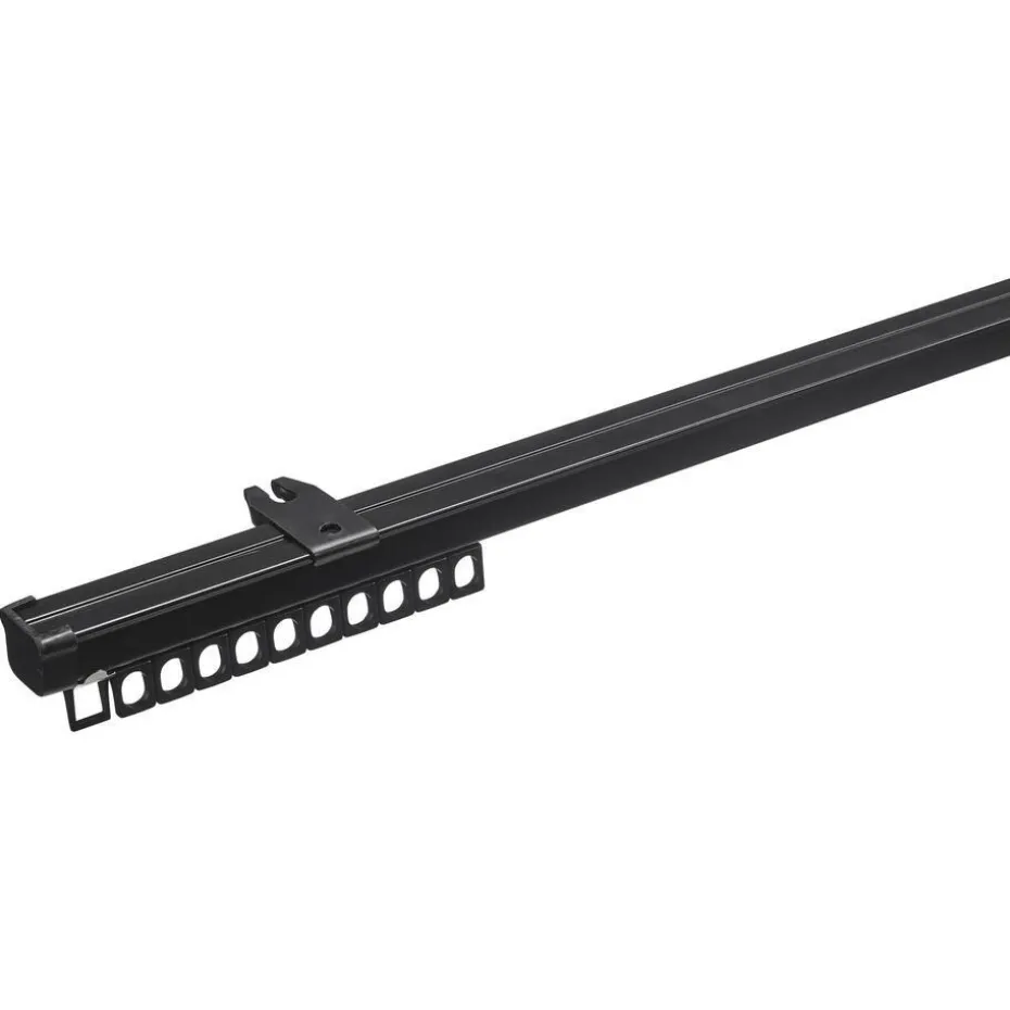 Gordijnrailset Zwart Metaal 300 cm