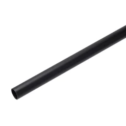 Gordijnroede 120 cm Zwart Metaal - Ø20mm