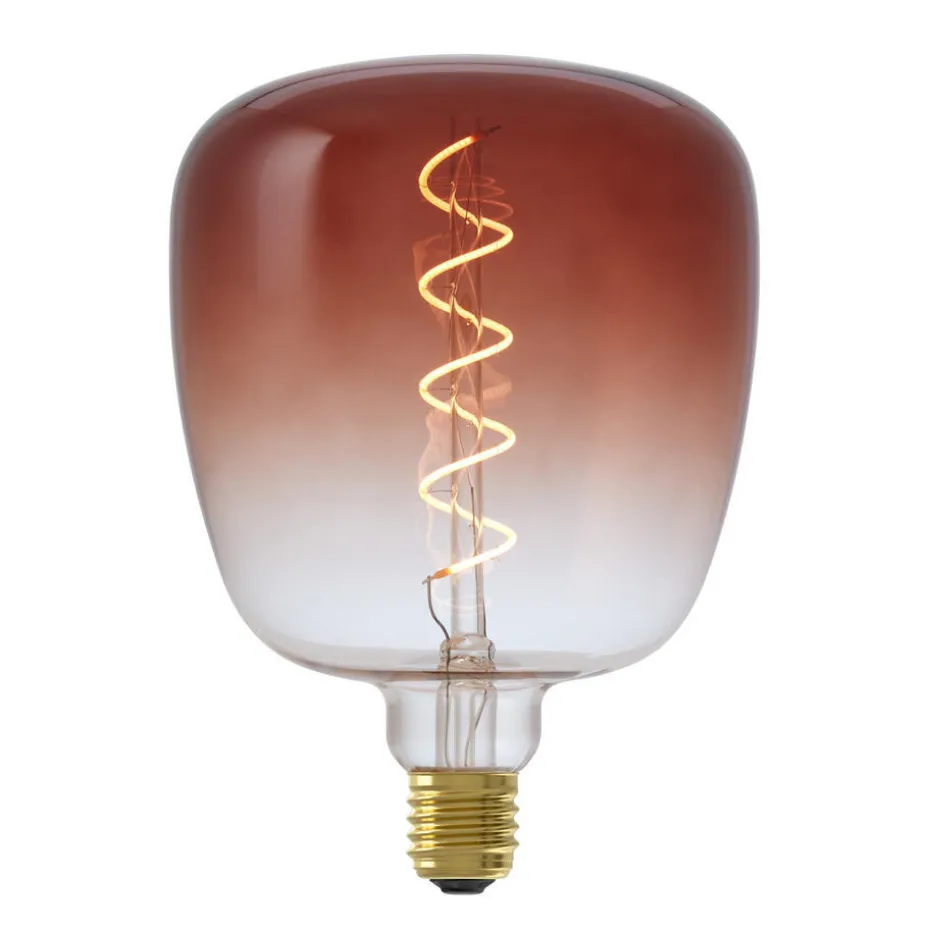 LED lamp 14x20 cm Bruin E27 Dimbaar