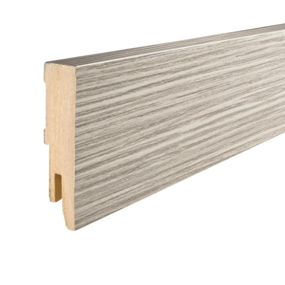 Plint Lichtgrijs Eiken MDF 6 cm