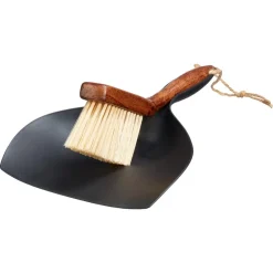 Stoffer En Blik Hout Zwart