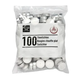 Theelichten 100 Stuks Wit