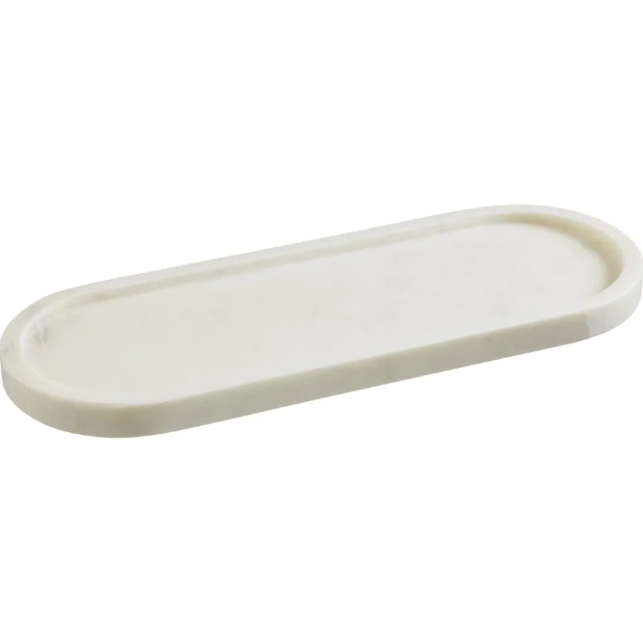 Tray Badkamer Ovaal Marmer Wit